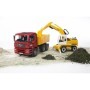 Bruder camion MAN TGA si excavator Liebherr